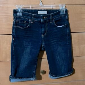 Banana Republic Long Jean Shorts Size 0 or 25 Dark Blue